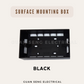 Surface Mounting Box 1 Gang 2 Gang Black White Sliver Rose Gold Champagne