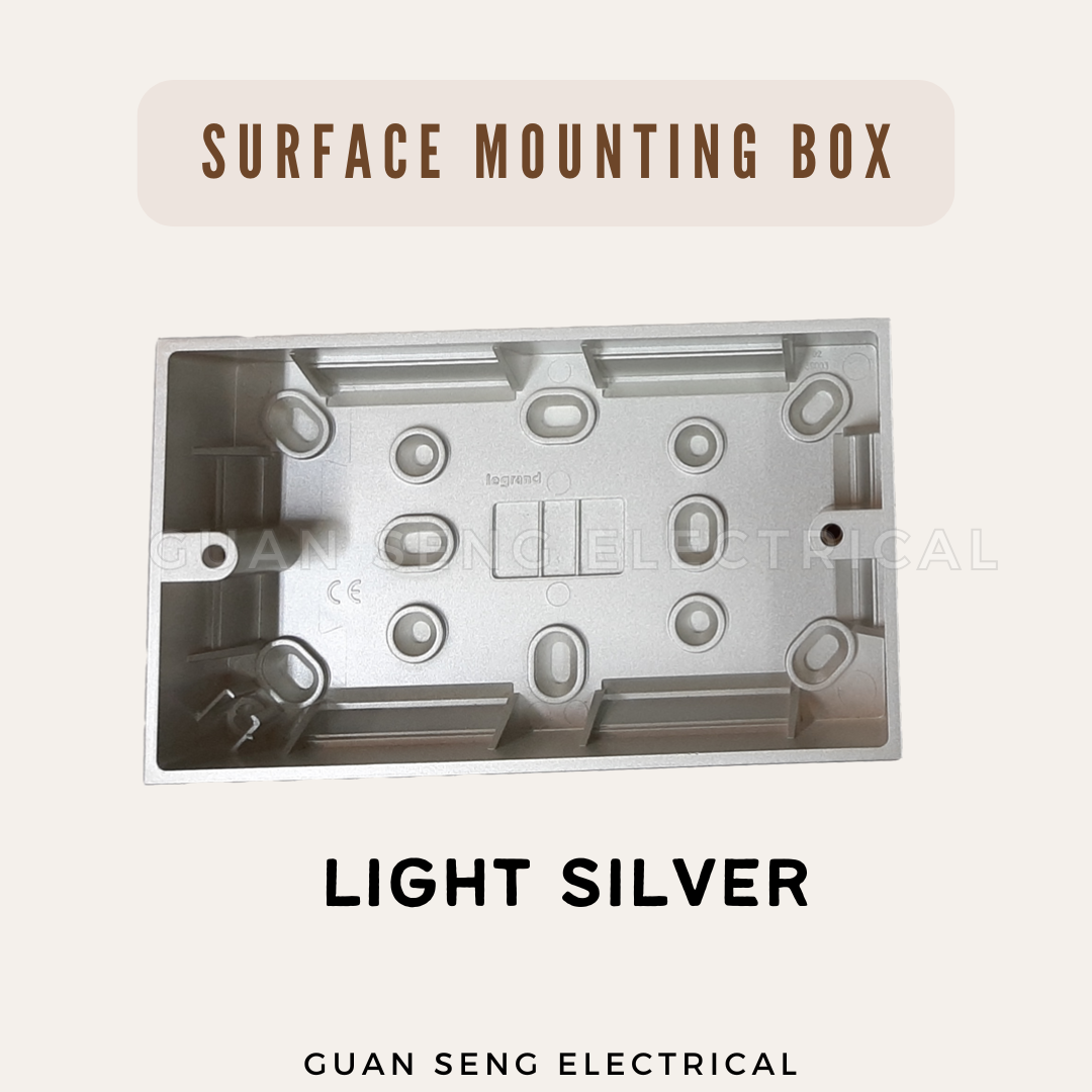 Surface Mounting Box 1 Gang 2 Gang Black White Sliver Rose Gold Champagne