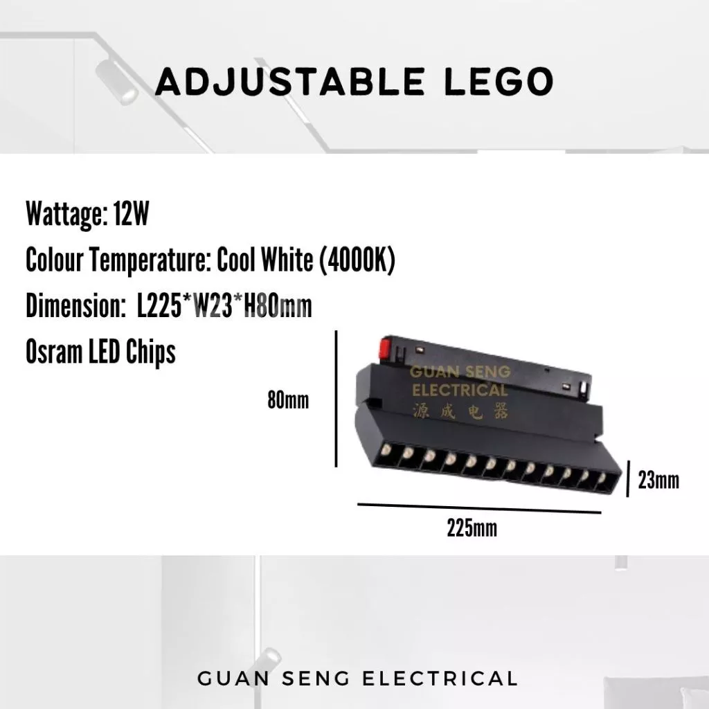 Magnetic Track Light System 48V Recessed Surface