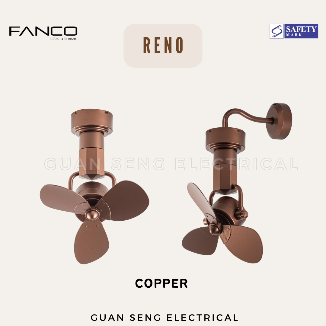 FANCO RENO 16" DC Motor Ceiling / Wall Mounting Fan