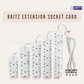 Britz Extension Socket 3/6 Meters Surge Protection