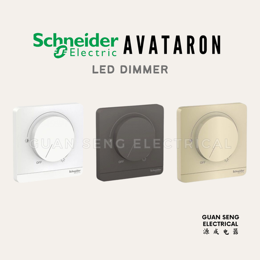 Schneider AvatarON LED Dimmer White Dark Grey Wine Gold