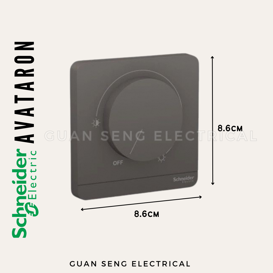 Schneider AvatarON LED Dimmer White Dark Grey Wine Gold