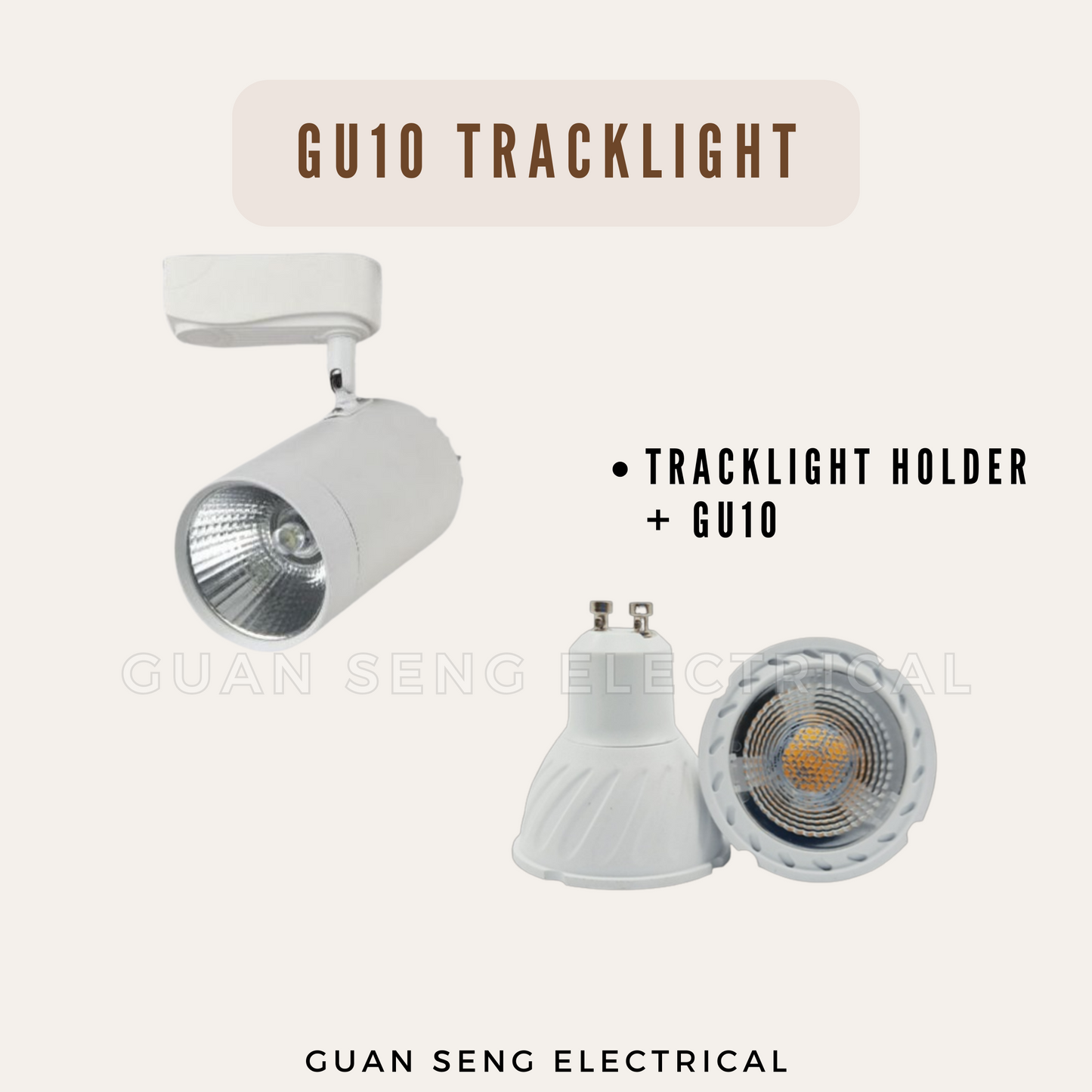 LED Tracklight with GU10 Bulb