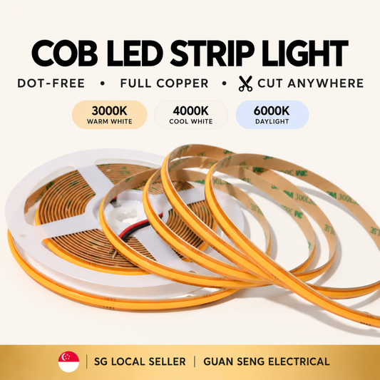 Premium 24V COB LED Strip Light Full Copper 8mm 528LEDS 5M
