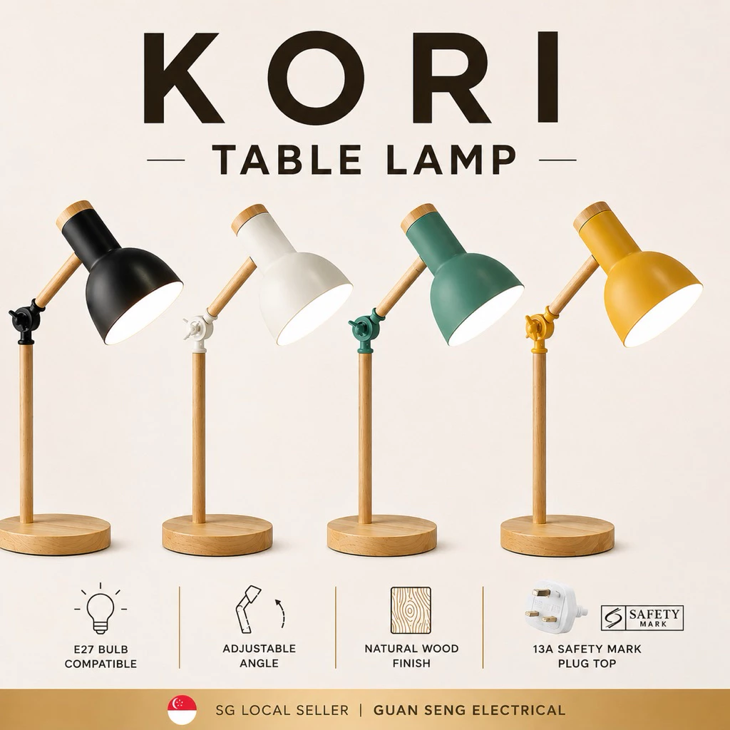Kori Table Lamp E27 Bulb