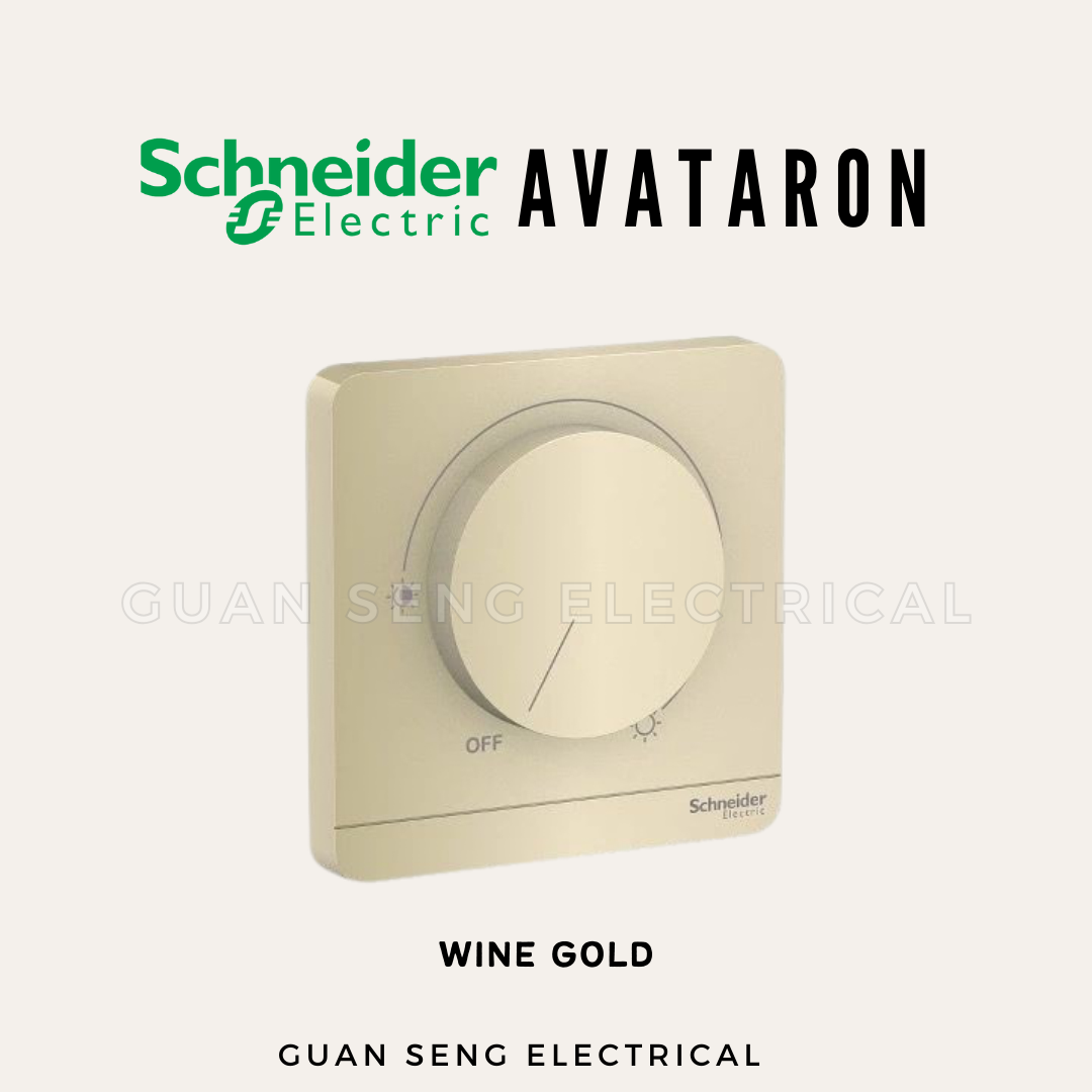 Schneider AvatarON LED Dimmer White Dark Grey Wine Gold