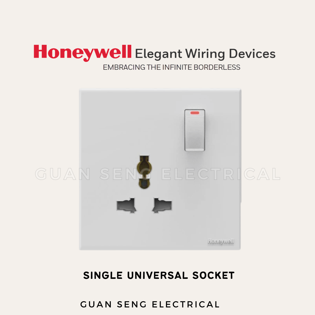 MK Honeywell Elegant Universal Socket Matt White