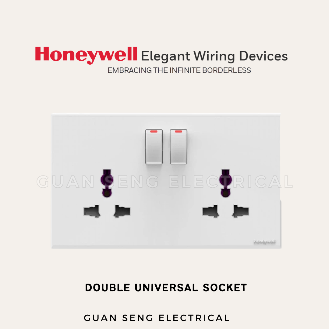MK Honeywell Elegant Universal Socket Matt White