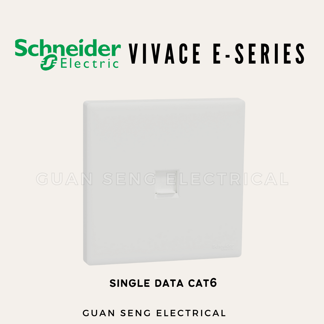 Schneider Electric Vivace E-Series Socket and Switch White Newest 2025 Design
