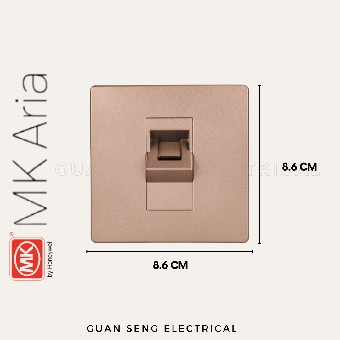 MK Honeywell Aria RJ45 CAT6 Data Socket