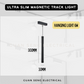 Ultra Slim Magnetic Track Light System 48V Surface Black White