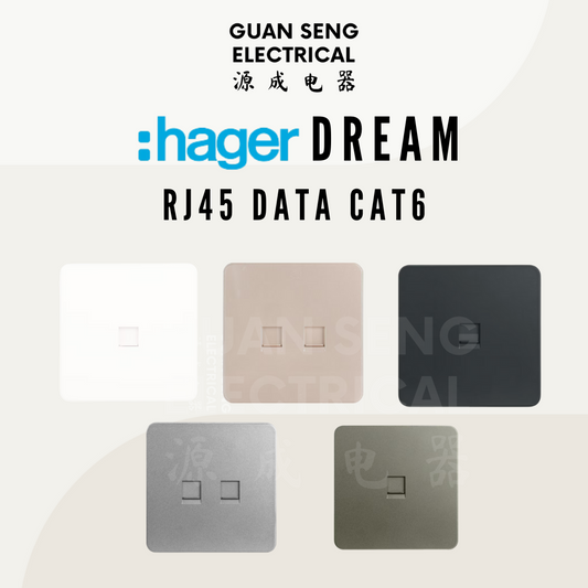 Hager Dream RJ45 Cat6 Data Socket