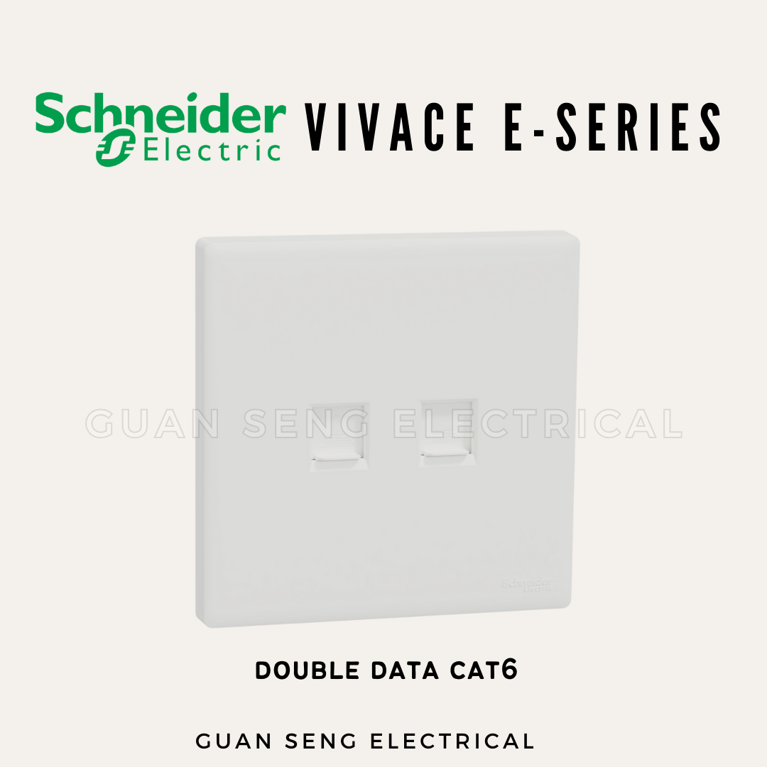 Schneider Electric Vivace E-Series Socket and Switch White Newest 2025 Design