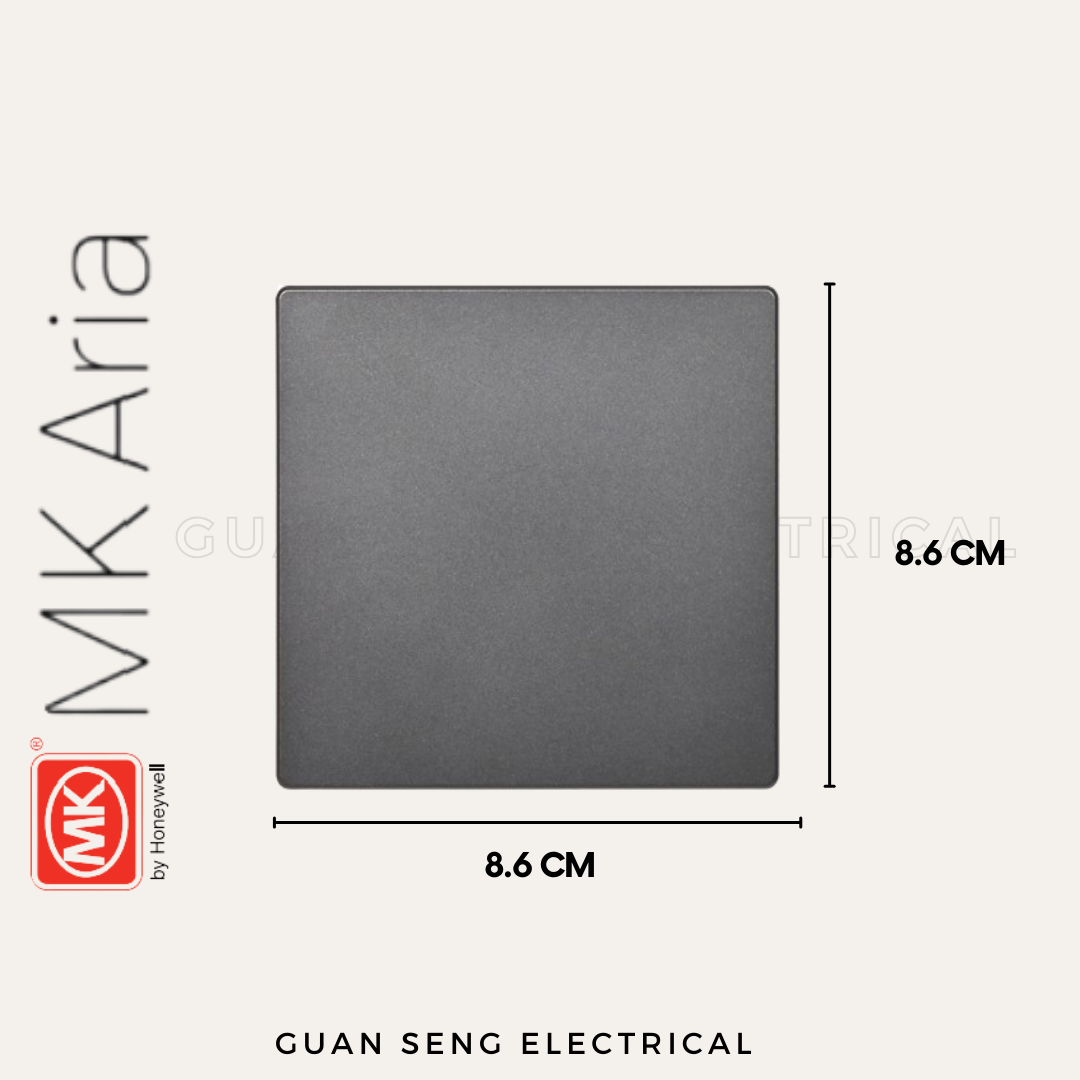 MK Honeywell Aria Blank Plate 1 Gang 2 Gang