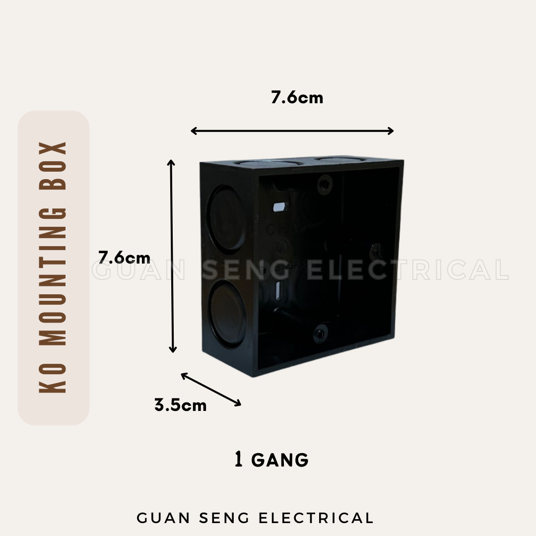 1 Gang 2 Gang KO Mounting Box