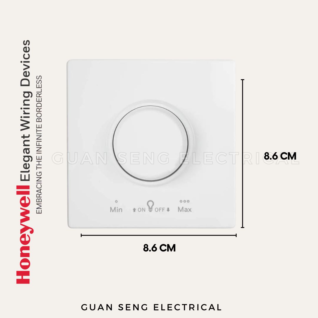MK Honeywell Elegant 100W 2 Way LED Dimmer Switch Matt White