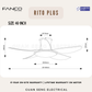 FANCO RITO PLUS 46" 56" DC Motor Ceiling Fan with 3 Tone LED Light Kit and Remote Control | Guan Seng Electrical