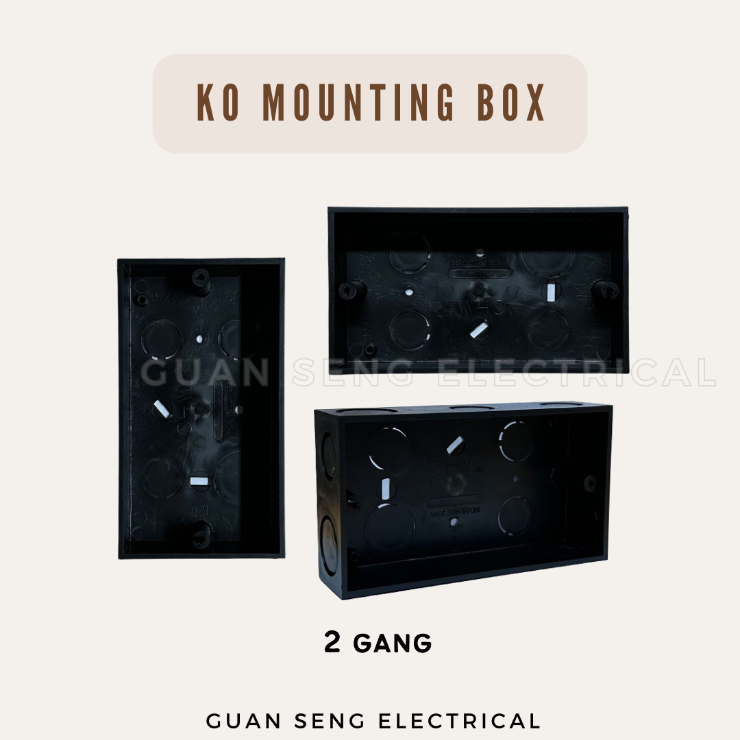 1 Gang 2 Gang KO Mounting Box