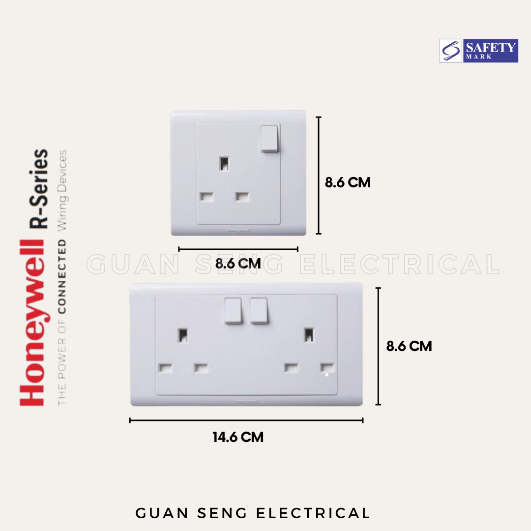 MK Honeywell R Series Socket and Switch