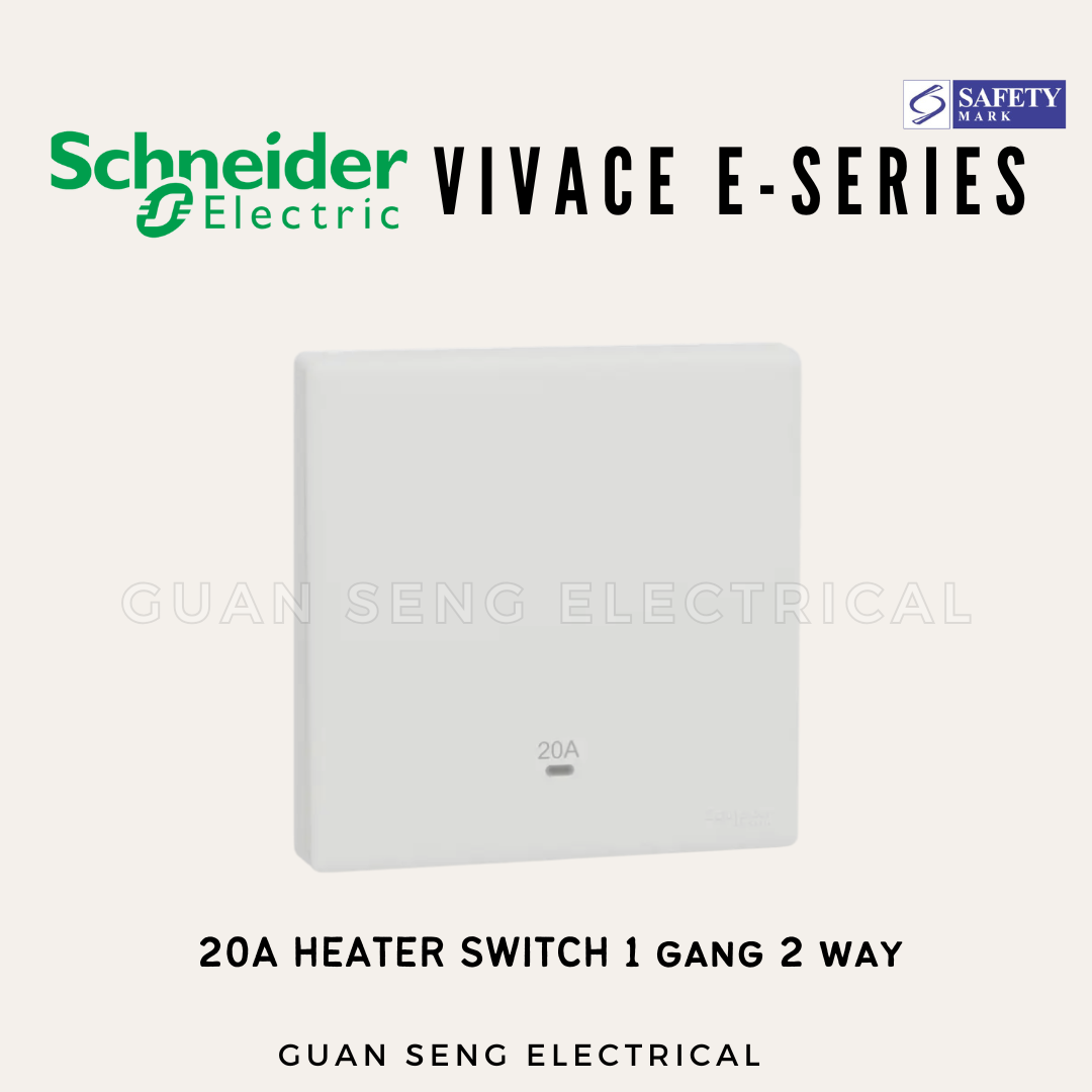 Schneider Electric Vivace E-Series Socket and Switch White Newest 2025 Design
