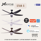 BESTAR Star-5 38" 48" 58" Smart Wifi Control DC Motor Ceiling Fan with Remote Control