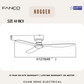 FANCO Hugger 48" DC Motor Ceiling Fan with Remote Control