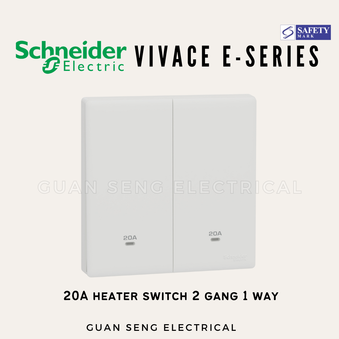 Schneider Electric Vivace E-Series Socket and Switch White Newest 2025 Design