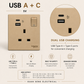 Schneider Avataron C 13A Socket with USB A+C A+A | Guan Seng Electrical Singapore