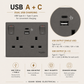 Schneider Avataron C 13A Socket with USB A+C A+A | Guan Seng Electrical Singapore