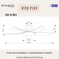 FANCO RITO PLUS 46" 56" DC Motor Ceiling Fan with 3 Tone LED Light Kit and Remote Control | Guan Seng Electrical