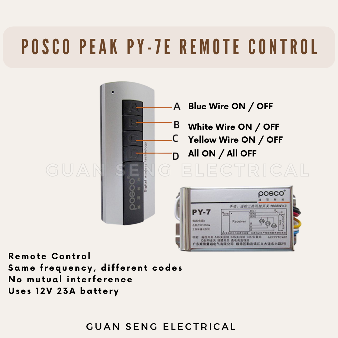 Posco Peak PY-7E Universal Remote Control Light