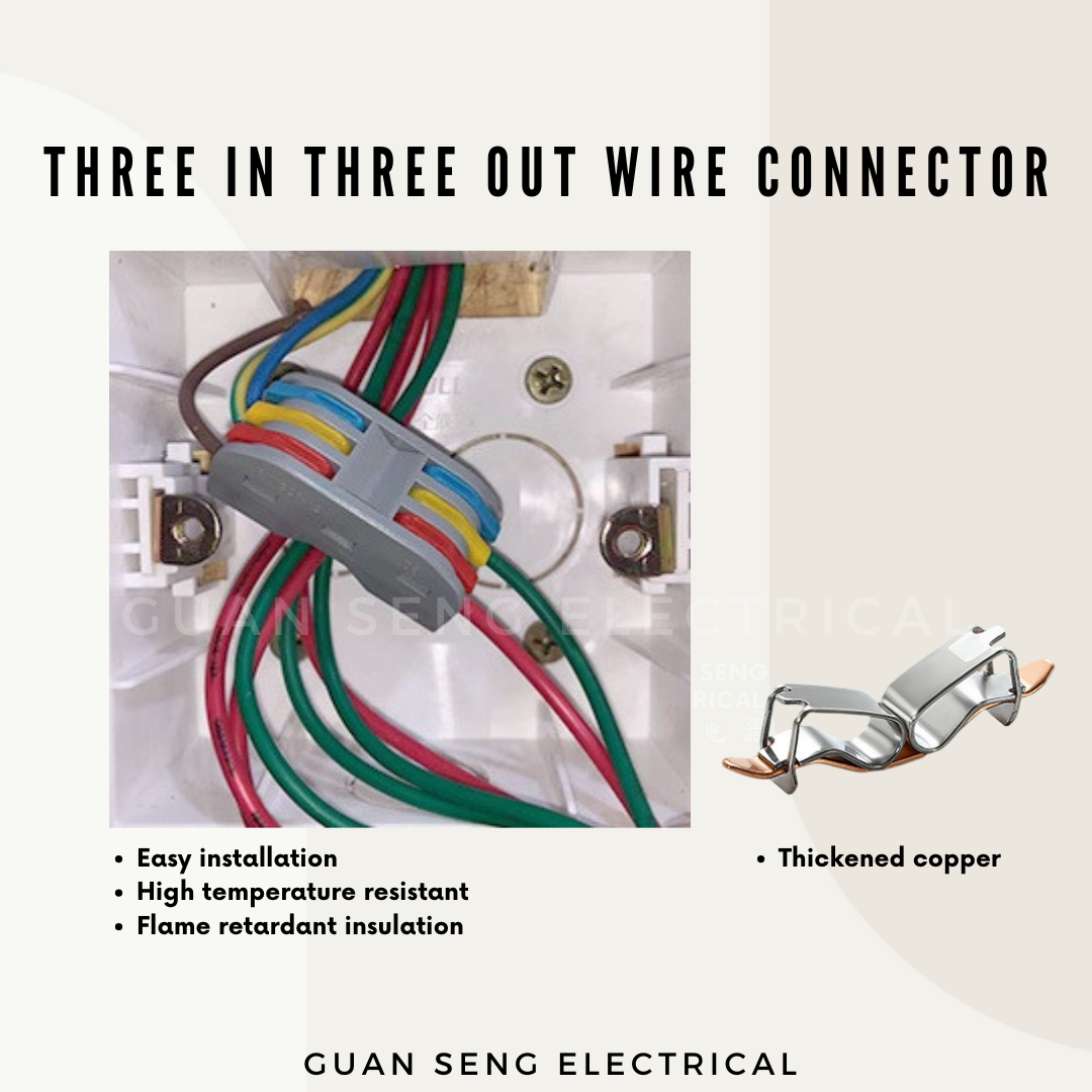 [Bundle] Three In Three Out Wire Connector