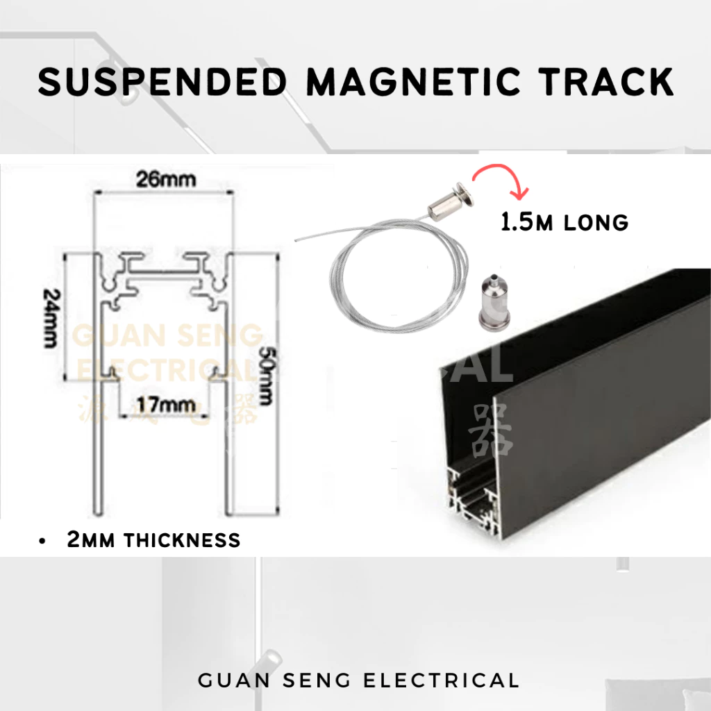 Magnetic Track Light System 48V Recessed Surface