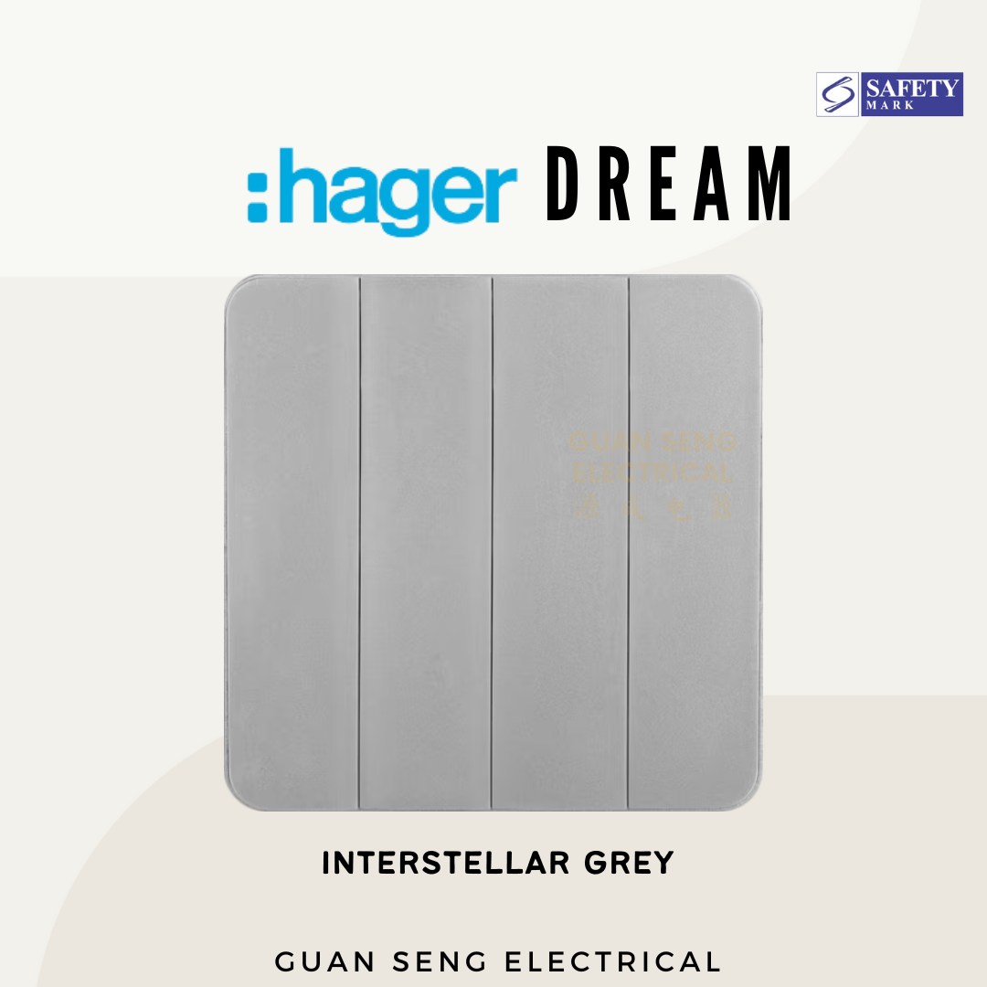 Hager Dream Switch 4 Gang 1 Way 4 Gang 2 Way