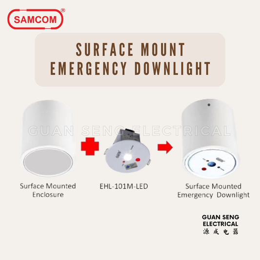 Samcom Electronics Surface Mount Led Down Light EHL-101M-LED + CLD