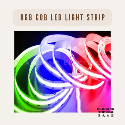 Premium RGB COB LED Light Strip 5M 24V | Guan Seng Electrical