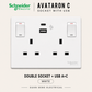 Schneider Avataron C 13A Socket with USB A+C A+A | Guan Seng Electrical Singapore