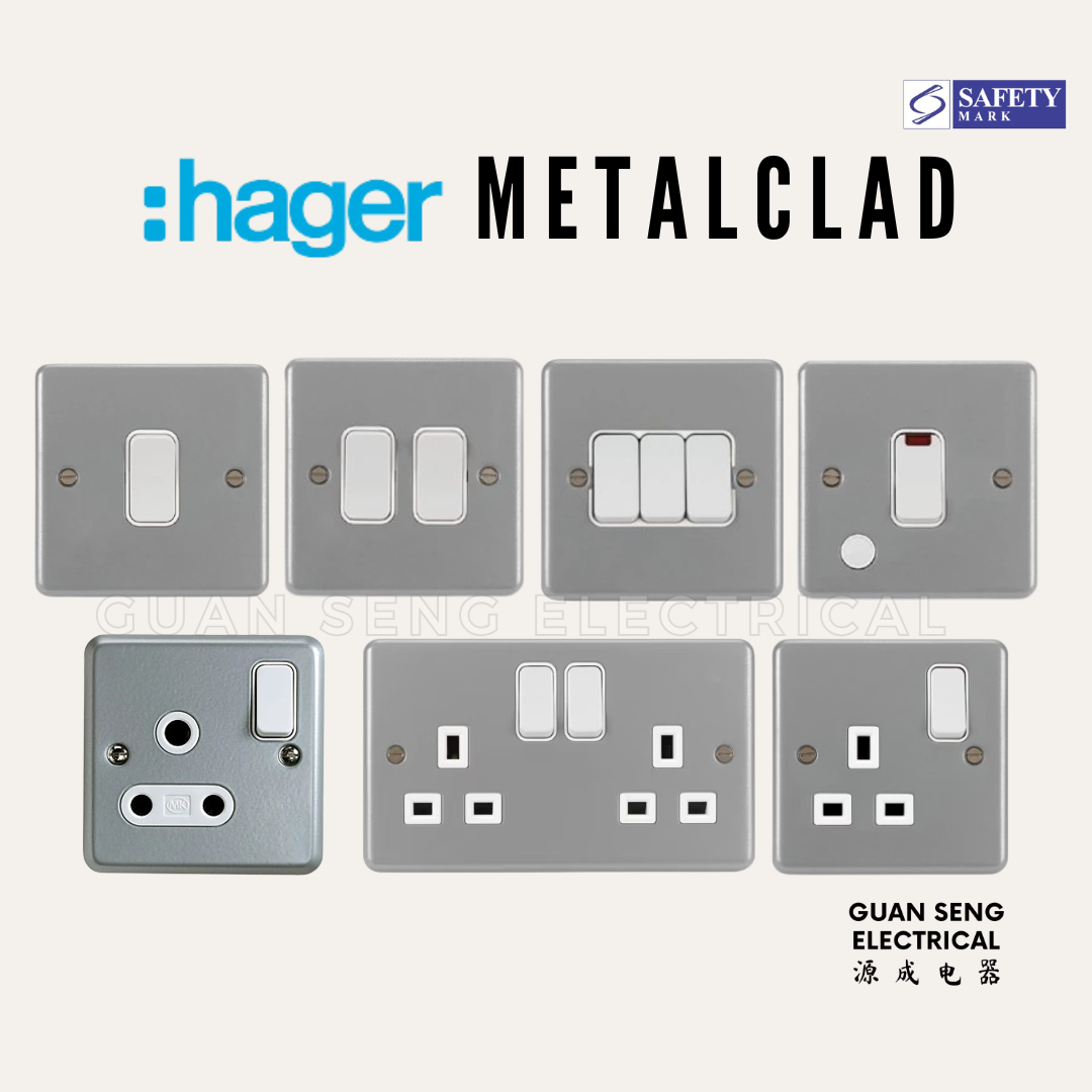 Hager Sollysta Metalclad Switch Socket
