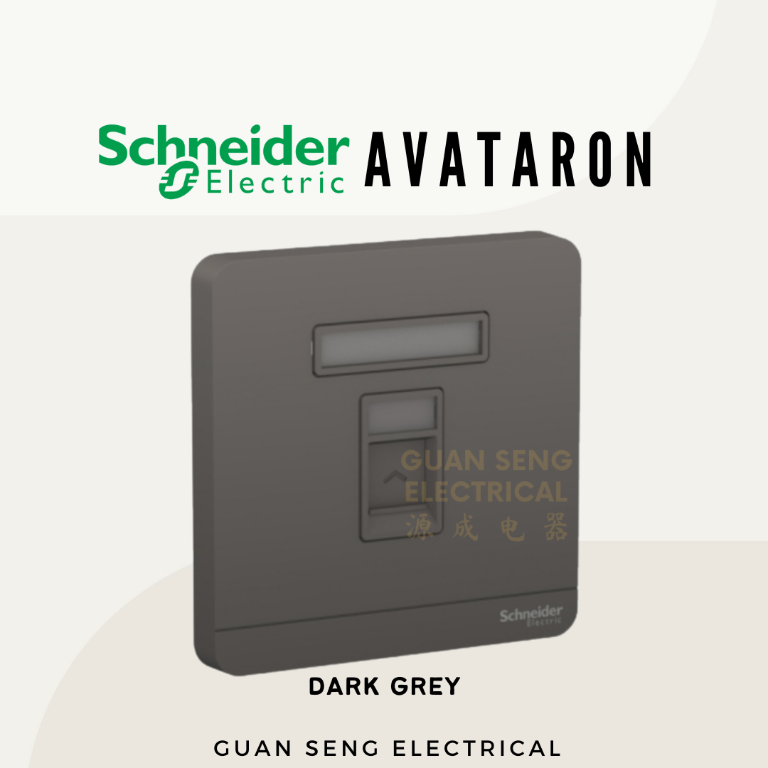 Schneider AvatarON RJ45 Cat6 Data Socket White Dark Grey Dark Wood Wine Gold Hairline Gold