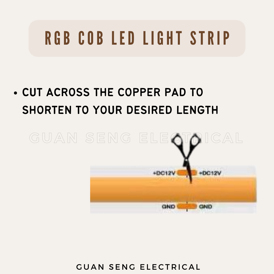 RGB COB LED Light Strip Dimmable 5M 24V