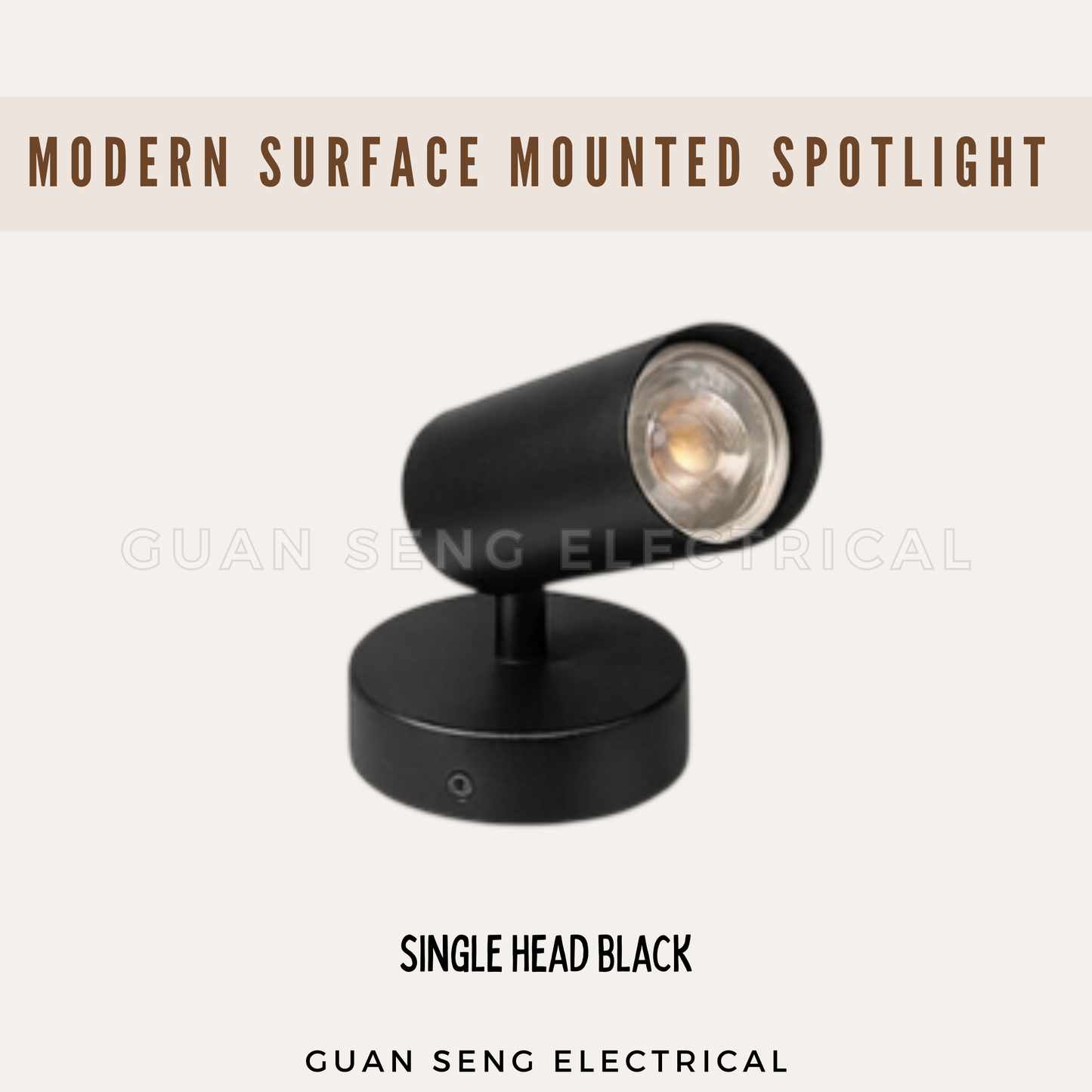 Modern GU10 Surface Mounted Spotlight Black White