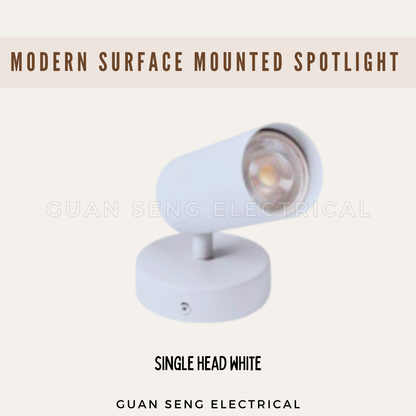 Modern GU10 Surface Mounted Spotlight Black White