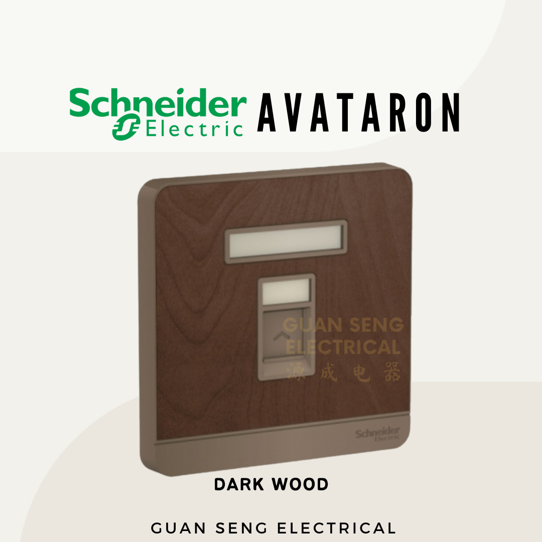 Schneider AvatarON RJ45 Cat6 Data Socket White Dark Grey Dark Wood Wine Gold Hairline Gold