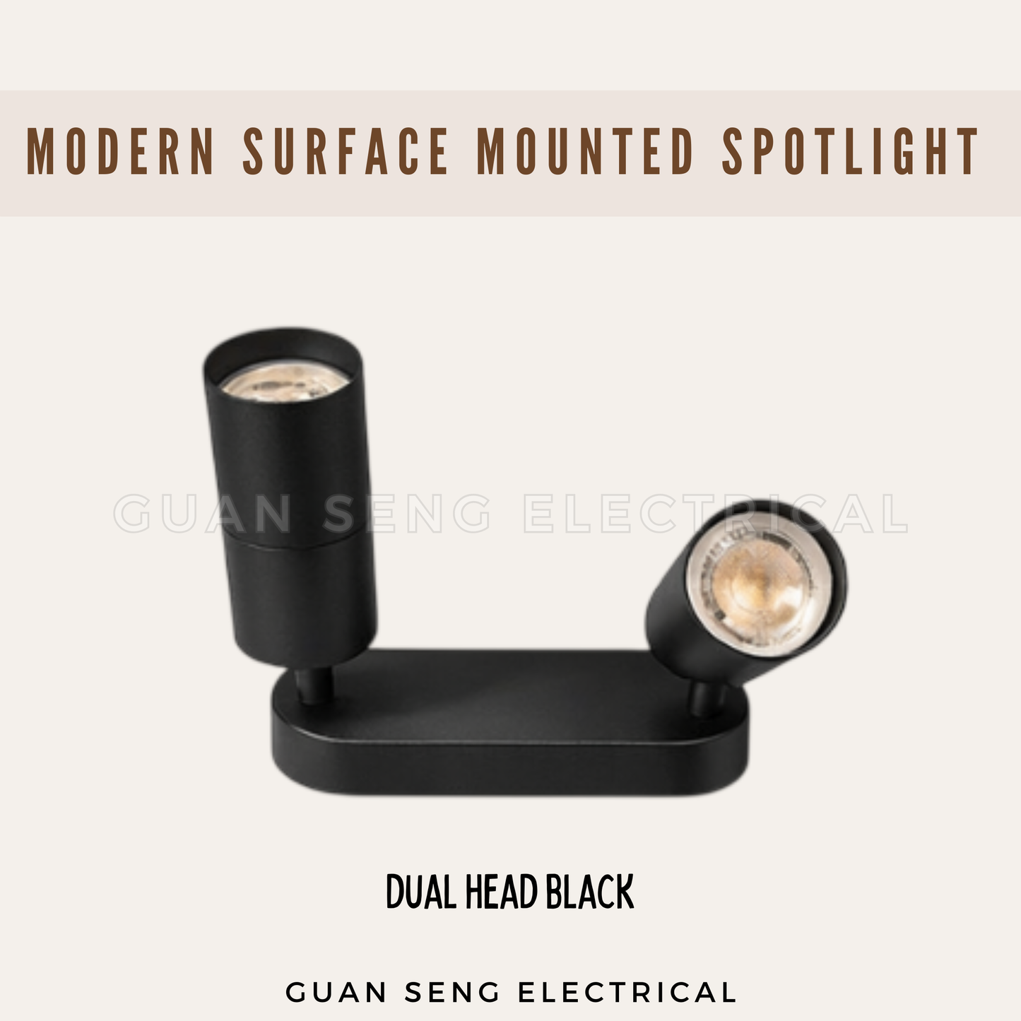 Modern GU10 Surface Mounted Spotlight Black White