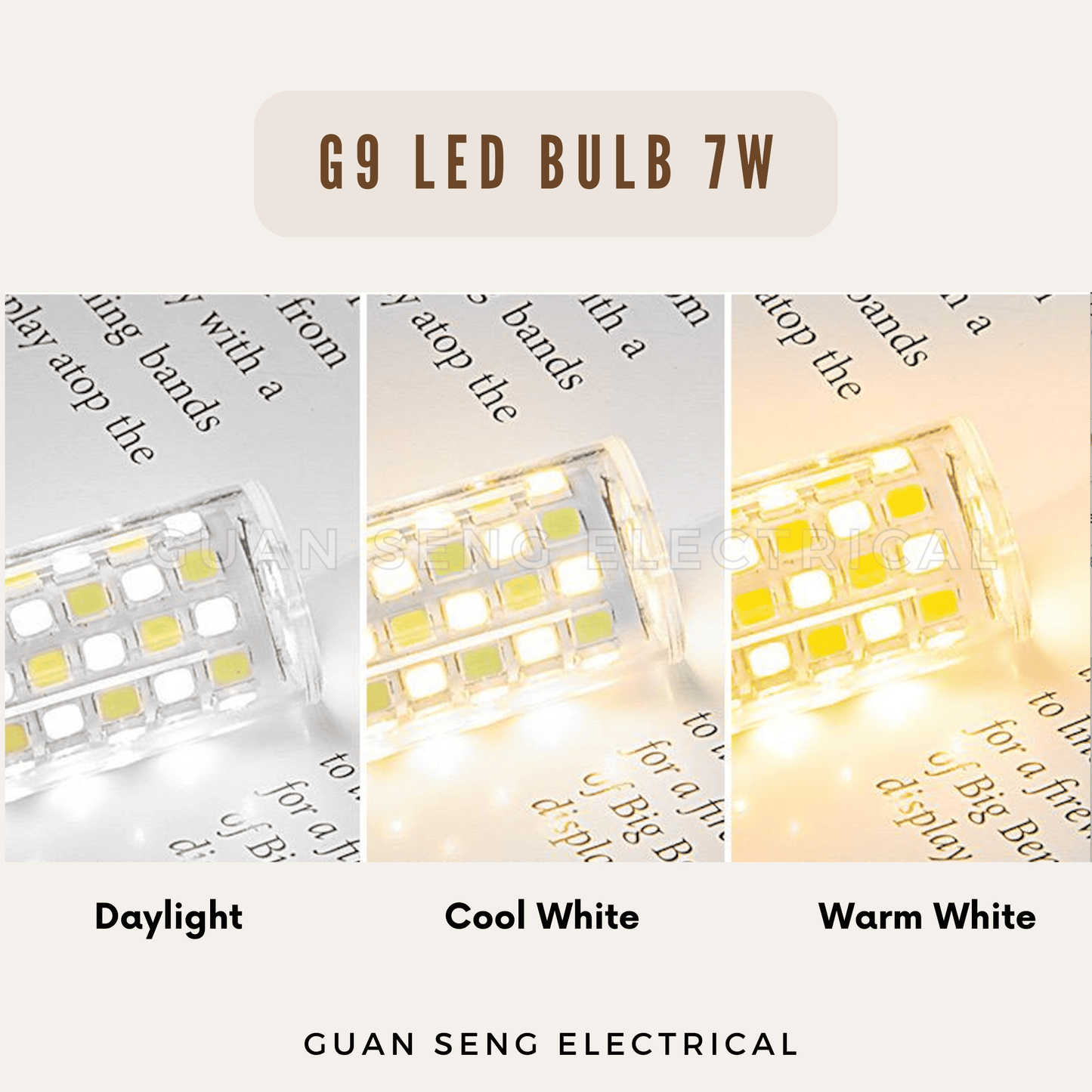 [BUNDLE] G9 7W LED Bulb Daylight Cool White Warm White Tri-tone