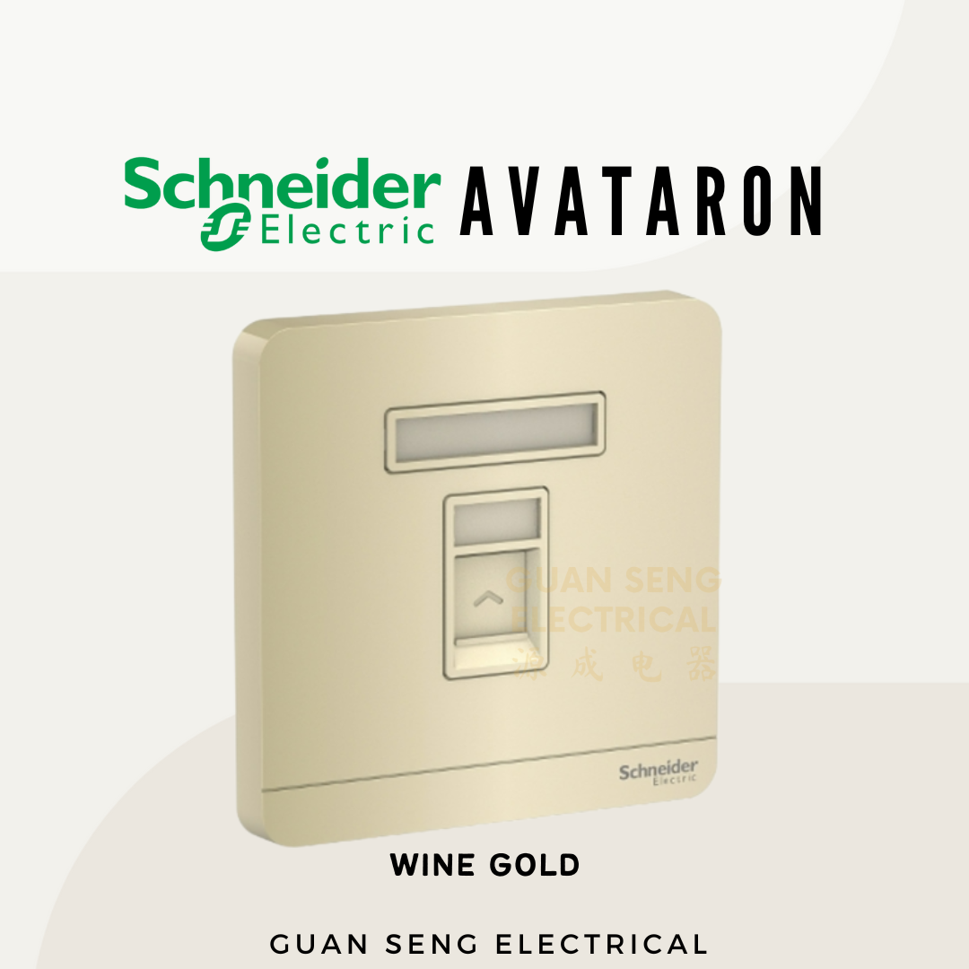 Schneider AvatarON RJ45 Cat6 Data Socket White Dark Grey Dark Wood Wine Gold Hairline Gold