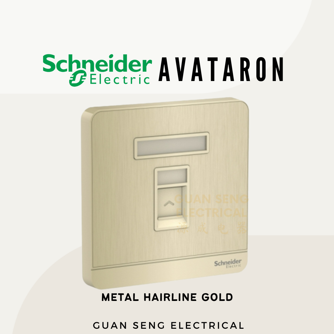 Schneider AvatarON RJ45 Cat6 Data Socket White Dark Grey Dark Wood Wine Gold Hairline Gold