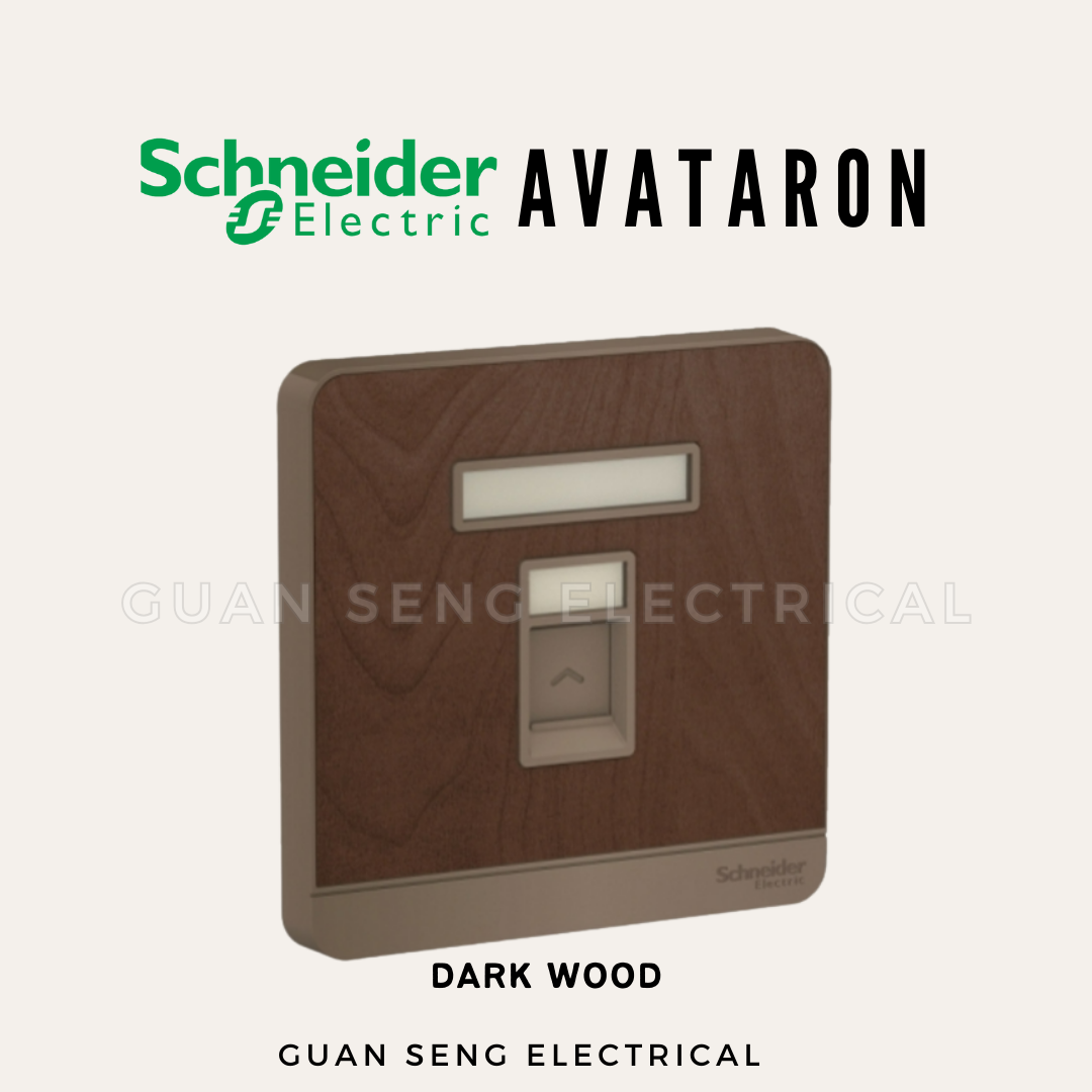 Schneider AvatarON RJ45 Cat6 Data Socket White Dark Grey Dark Wood Wine Gold Hairline Gold