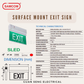 Samcom Electronics Surface Mount Led Slim Exit Sign
